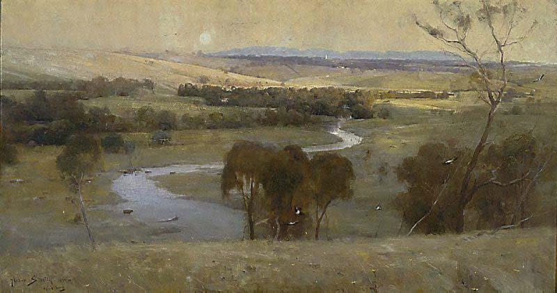 Arthur streeton Still glides the stream, and shall for ever glide China oil painting art